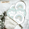 Kit Imprimible ARCOIRIS AZUL