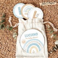 Kit Imprimible ARCOIRIS NORDICO CELESTE - Jotas Paper Kits
