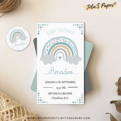 Imagen de Kit Imprimible ARCOIRIS AZUL