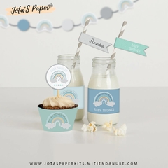 Kit Imprimible ARCOIRIS AZUL - comprar online
