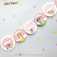 Kit Imprimible BLUEY ROSA - Jotas Paper Kits