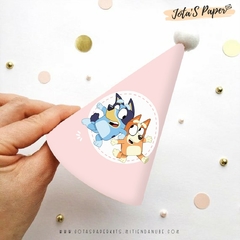 Kit Imprimible BLUEY ROSA - Jotas Paper Kits