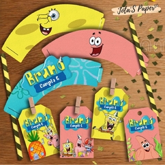Kit Imprimible BOB ESPONJA - Jotas Paper Kits