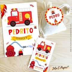 Kit Imprimible BOMBEROS - comprar online