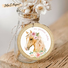 Kit Imprimible CABALLITO FLORAL - Jotas Paper Kits