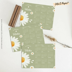 Calendario Mini 2025 MARGARITAS VERDE