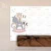 Calendario Mini 2025 ANIMALES NORDICOS ROSA
