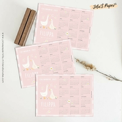 Calendario Mini 2025 PATITOS ROSA - comprar online