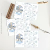 Calendario Mini 2025 ANIMALES NORDICOS AZUL