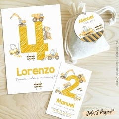 Kit Imprimible CAMIONES - Jotas Paper Kits