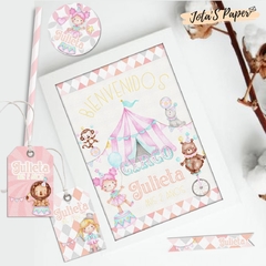 Kit Imprimible CIRCO ACUARELA NENA - tienda online