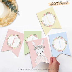 Kit Imprimible CONEJA FLORAL - comprar online
