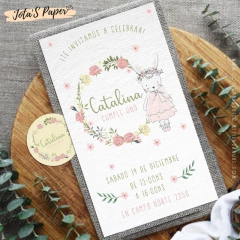 Kit Imprimible CONEJA FLORAL