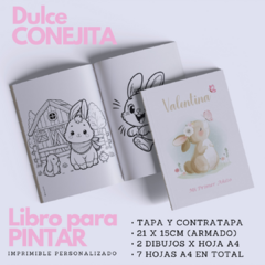 Libro para Pintar Imprimible DULCE CONEJITA