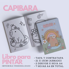 Libro para Pintar Imprimible CAPIBARA - comprar online