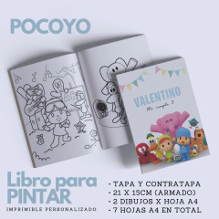 Libro para Pintar Imprimible POCOYO