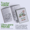 Libro para Pintar Imprimible TRACTOR VERDE