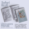 Libro para Pintar Imprimible SAFARI BLUE - comprar online