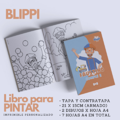 Libro para Pintar Imprimible BLIPPI - comprar online