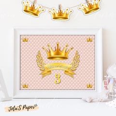 Kit Imprimible CORONA PRINCESA