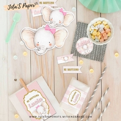 Imagen de Kit Imprimible ELEFANTE ROSA