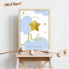 Kit Imprimible ESTRELLAS CELESTE - tienda online