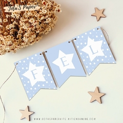 Kit Imprimible ESTRELLAS CELESTE