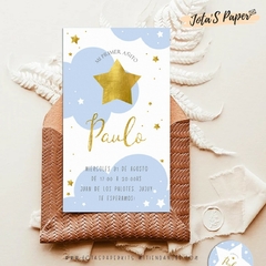 Kit Imprimible ESTRELLAS CELESTE - comprar online