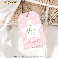 Kit Imprimible ESTRELLAS ROSA - Jotas Paper Kits