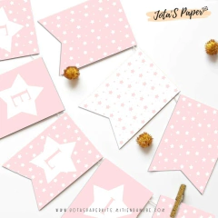Kit Imprimible ESTRELLAS ROSA - comprar online