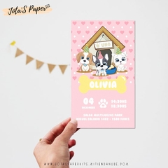 Kit Imprimible FIESTA DE CACHORROS ROSA