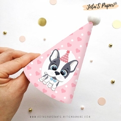 Kit Imprimible FIESTA DE CACHORROS ROSA - Jotas Paper Kits