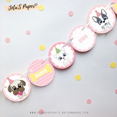 Kit Imprimible FIESTA DE CACHORROS ROSA - comprar online