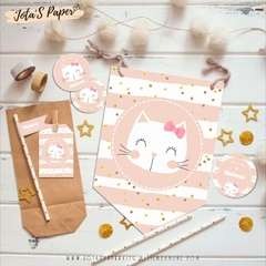 Kit Imprimible GATITA ROSA