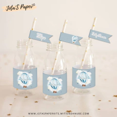 Kit Imprimible GLOBO AEROSTATICO AZUL - comprar online