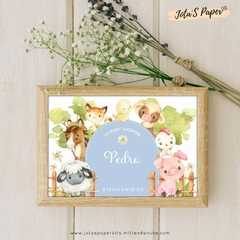 Kit Imprimible GRANJA BEBE CELESTE - tienda online