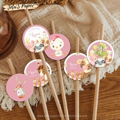 Kit Imprimible GRANJA BEBE ROSA - comprar online