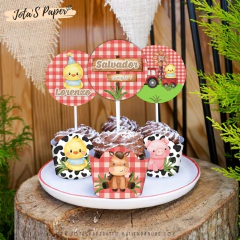 Kit Imprimible GRANJA ACUARELA - tienda online