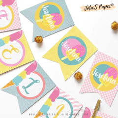 Kit Imprimible FIESTA DE HELADOS