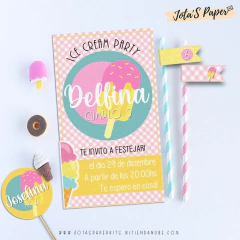 Kit Imprimible FIESTA DE HELADOS