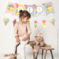 Kit Imprimible FIESTA DE HELADOS - comprar online