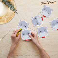 Kit Imprimible HIPOPÓTAMO NENE - tienda online