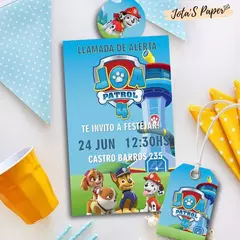 Invitacion Digital PAW PATROL PATRULLA CANINA