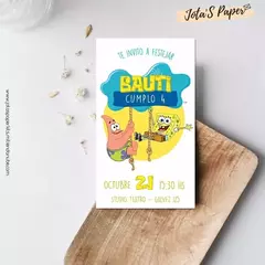 Invitacion Digital BOB ESPONJA MOD2 - comprar online