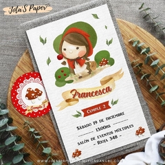 Invitacion Digital CAPERUCITA ROJA