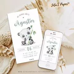 Invitacion Digital PANDA BEBE