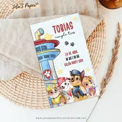Invitacion Digital PAW PATROL ACUARELA