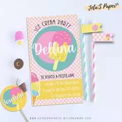 Invitacion Digital ICE CREAM PARTY