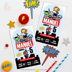 Kit Imprimible MINI AVENGERS en internet