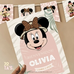 Kit Imprimible MINNIE SAFARI - Jotas Paper Kits